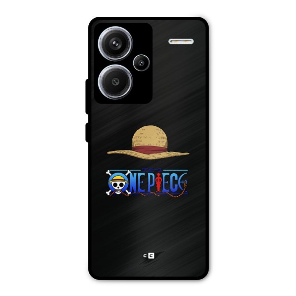 Straw Hat Metal Back Case for Redmi Note 13 Pro Plus