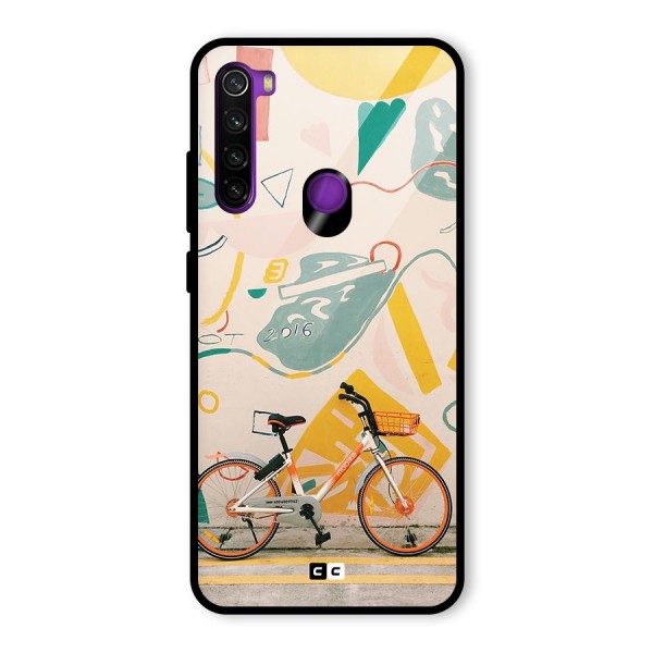 Street Art Bicycle Glass Back Case for Redmi Note 8