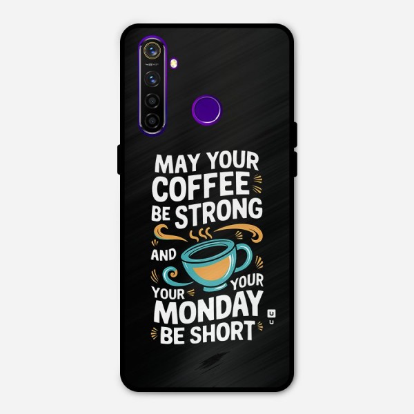 Strong Coffee Metal Back Case for Realme 5 Pro