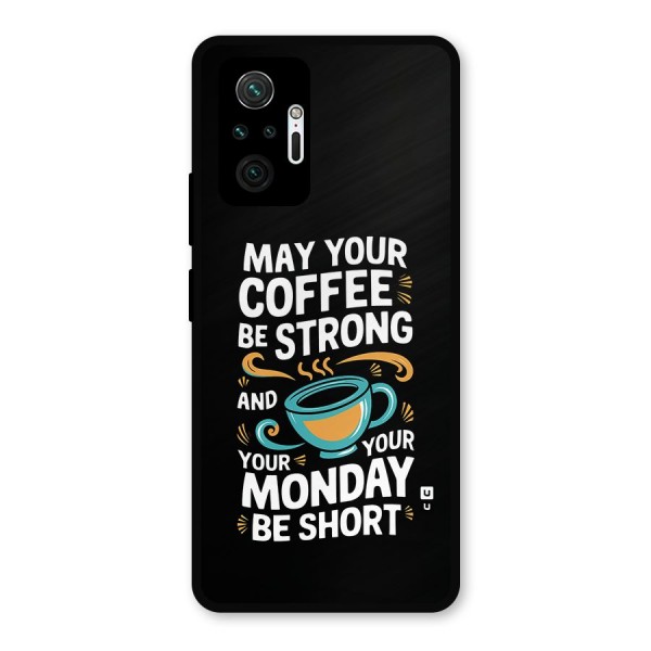 Strong Coffee Metal Back Case for Redmi Note 10 Pro Max