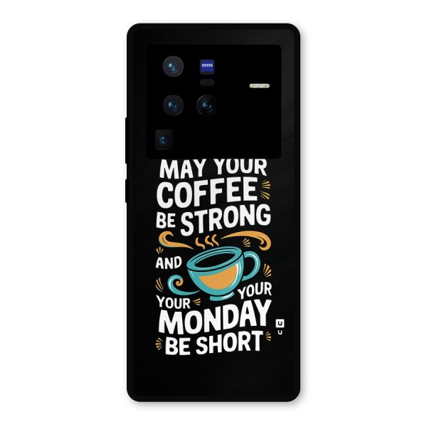 Strong Coffee Metal Back Case for Vivo X80 Pro