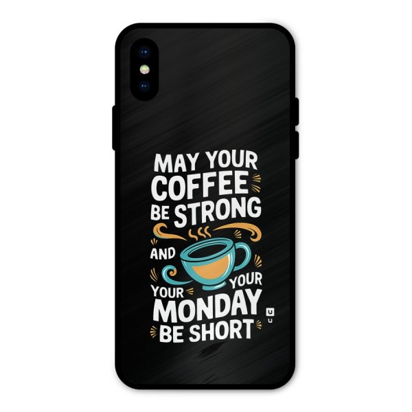 Strong Coffee Metal Back Case for iPhone XS