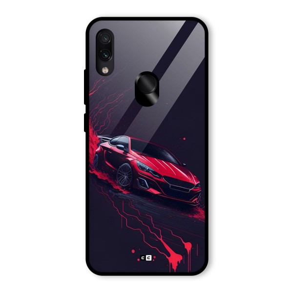 Stunning Car Glass Back Case for Redmi Note 7S