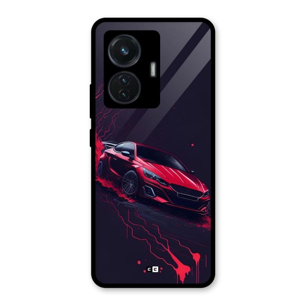 Stunning Car Glass Back Case for iQOO Z6 44W
