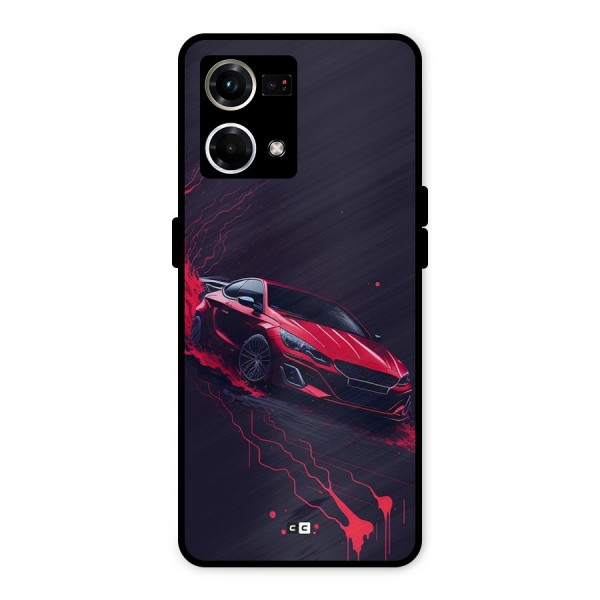 Stunning Car Metal Back Case for Oppo F21 Pro 4G