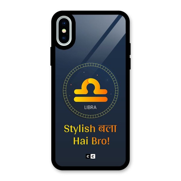 Stylish Libra Glass Back Case for iPhone X