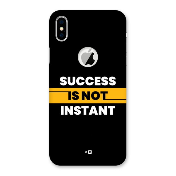 Success Not Instant Back Case for iPhone X Logo Cut
