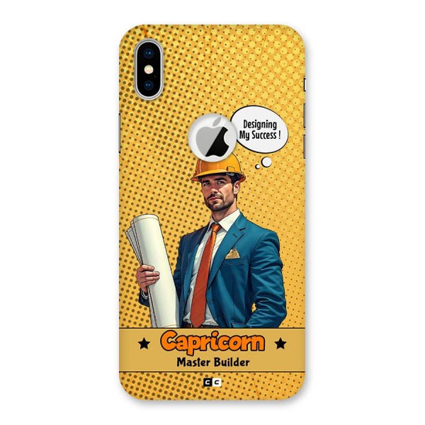 Successful Capricorn Back Case for iPhone XS Logo Cut