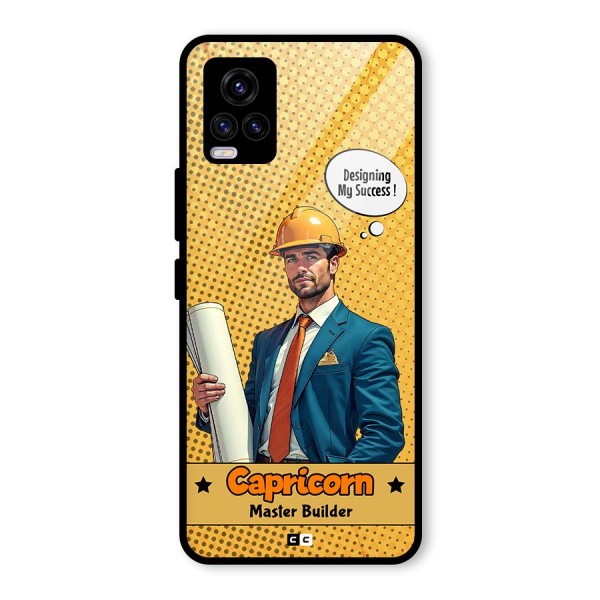 Successful Capricorn Glass Back Case for Vivo V20 2021