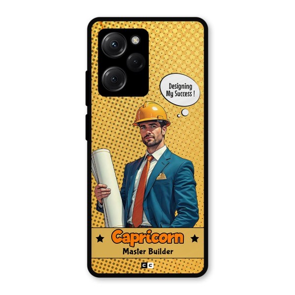 Successful Capricorn Metal Back Case for Poco X5 Pro