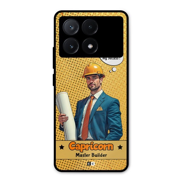 Successful Capricorn Metal Back Case for Poco X6 Pro