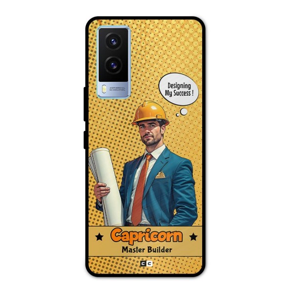 Successful Capricorn Metal Back Case for Vivo V21e 5G