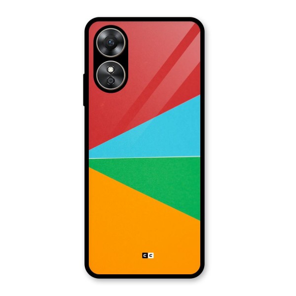 Summer Abstract Glass Back Case for Oppo A17