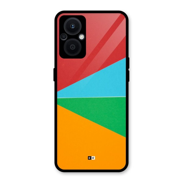 Summer Abstract Glass Back Case for Oppo F21s Pro 5G