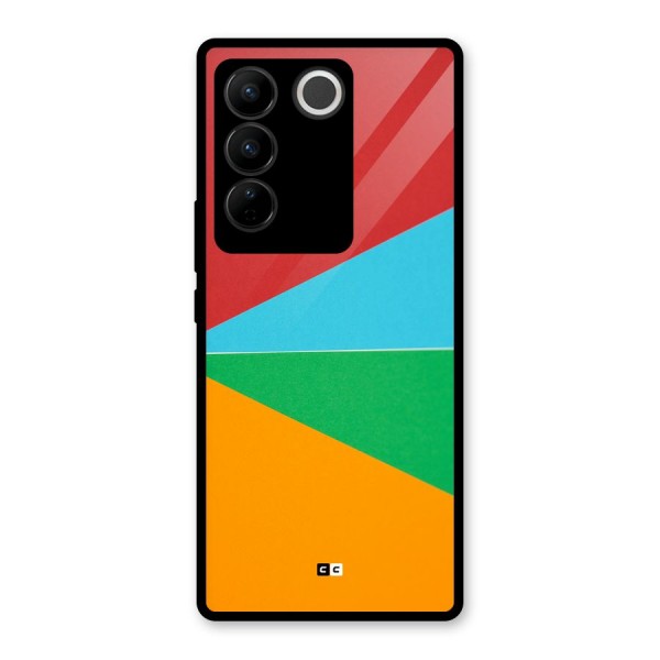 Summer Abstract Glass Back Case for Vivo V27