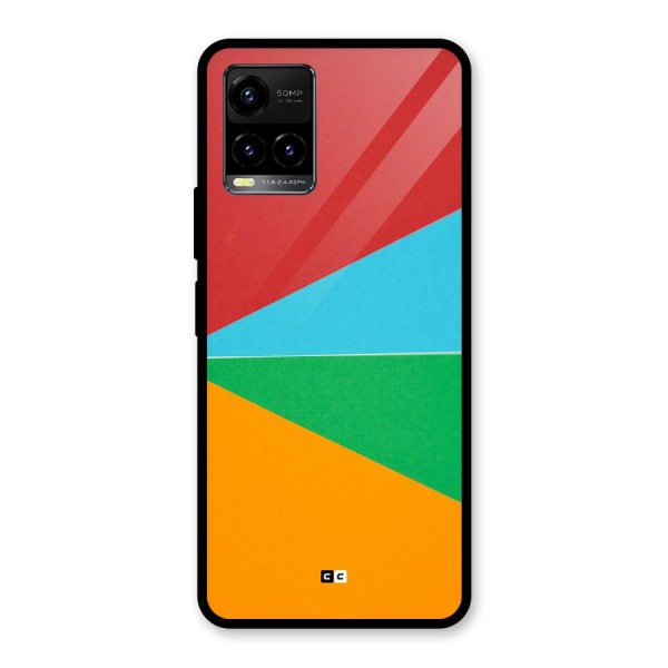 Summer Abstract Glass Back Case for Vivo Y21G