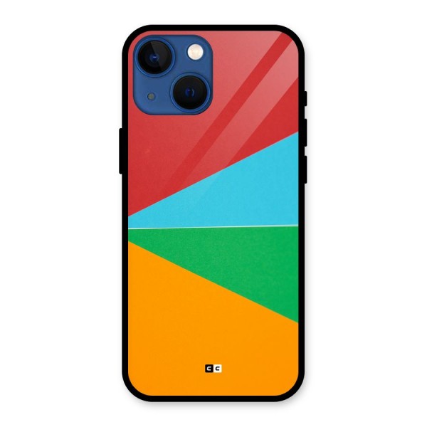 Summer Abstract Glass Back Case for iPhone 13 Mini