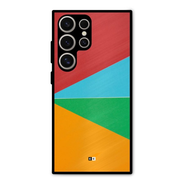 Summer Abstract Metal Back Case for Galaxy S24 Ultra