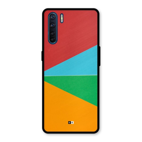 Summer Abstract Metal Back Case for Oppo F15