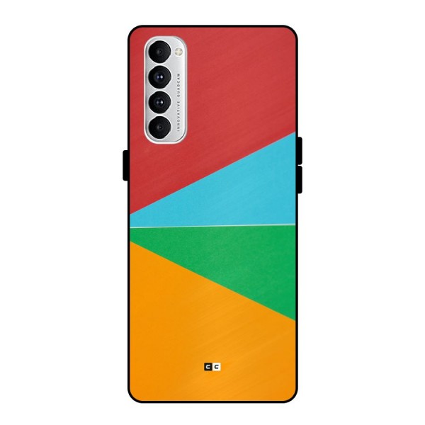 Summer Abstract Metal Back Case for Oppo Reno4 Pro