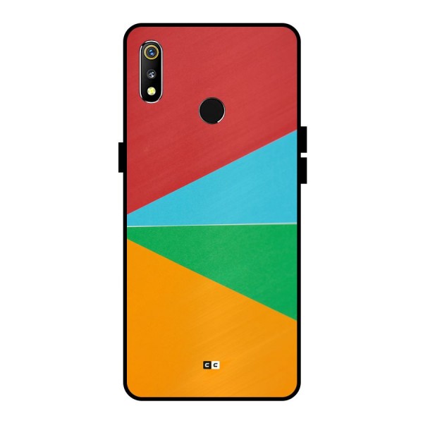 Summer Abstract Metal Back Case for Realme 3