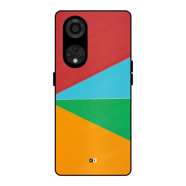 Summer Abstract Metal Back Case for Reno8 T 5G