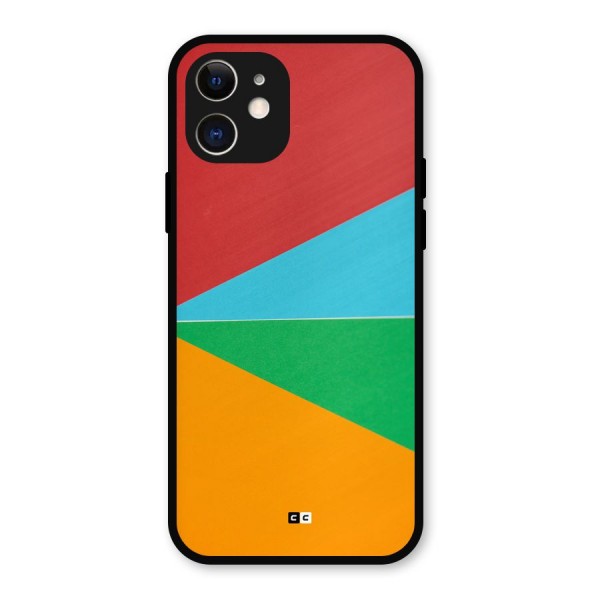 Summer Abstract Metal Back Case for iPhone 12