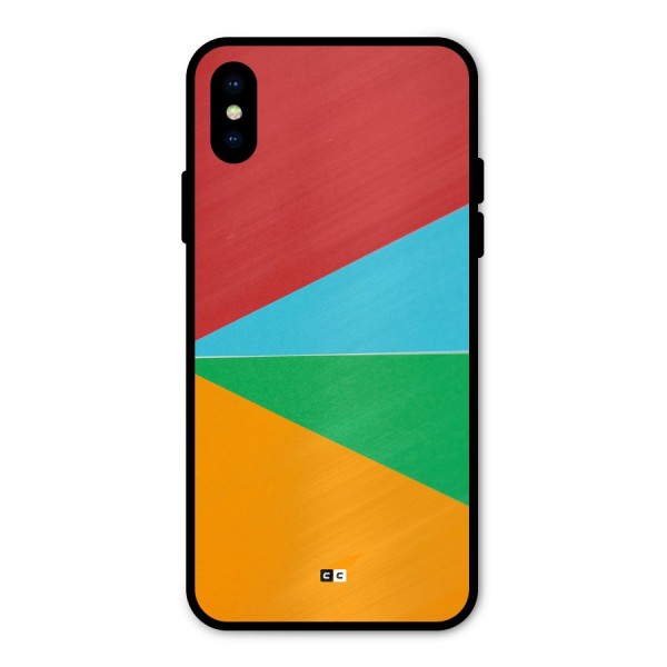 Summer Abstract Metal Back Case for iPhone X