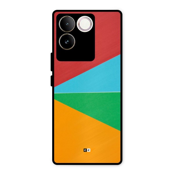 Summer Abstract Metal Back Case for iQOO Z7 Pro
