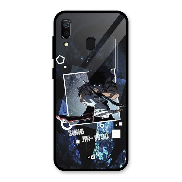 Sung Jinwoo In Battle Glass Back Case for Galaxy A30