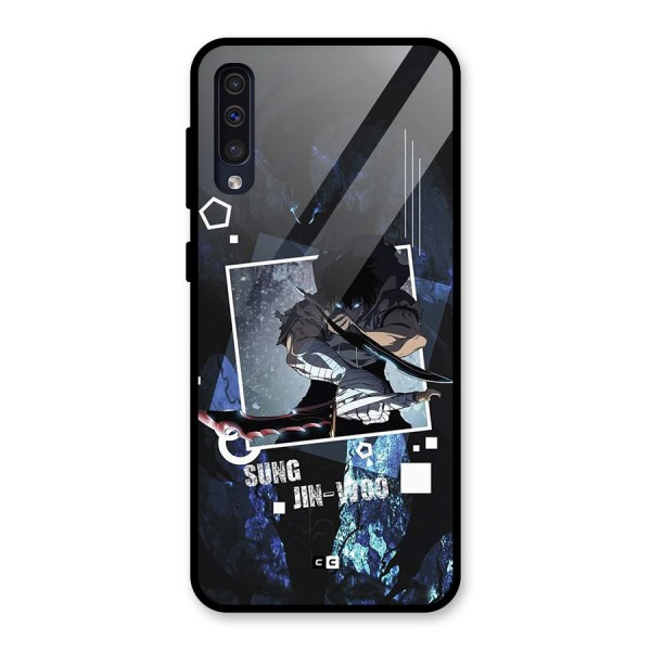 Sung Jinwoo In Battle Glass Back Case for Galaxy A50