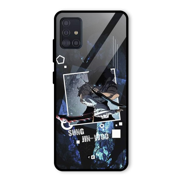 Sung Jinwoo In Battle Glass Back Case for Galaxy A51