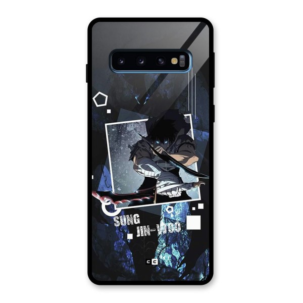 Sung Jinwoo In Battle Glass Back Case for Galaxy S10