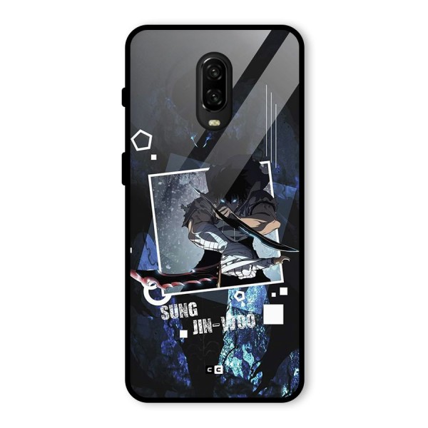 Sung Jinwoo In Battle Glass Back Case for OnePlus 6T