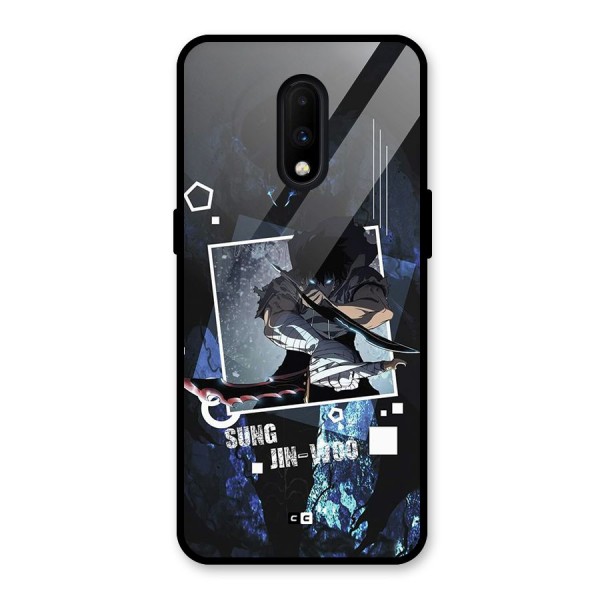 Sung Jinwoo In Battle Glass Back Case for OnePlus 7