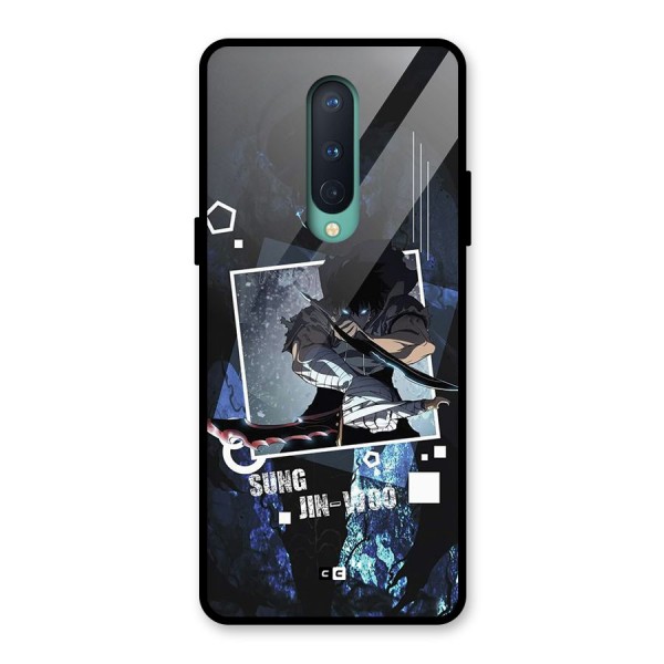 Sung Jinwoo In Battle Glass Back Case for OnePlus 8
