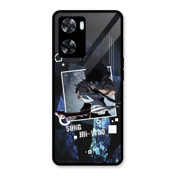 Sung Jinwoo In Battle Glass Back Case for Oppo A77