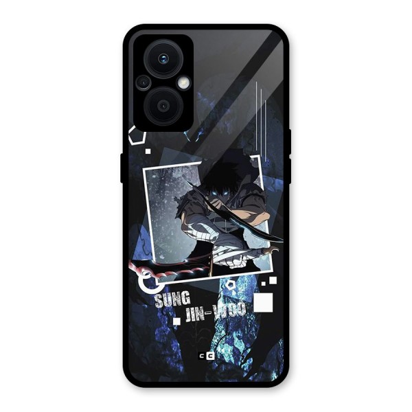 Sung Jinwoo In Battle Glass Back Case for Oppo F21s Pro 5G