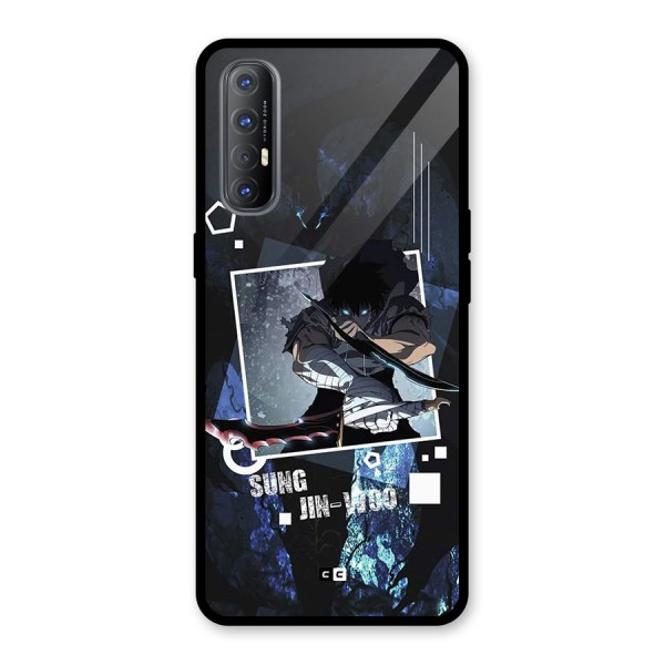 Sung Jinwoo In Battle Glass Back Case for Oppo Reno3 Pro