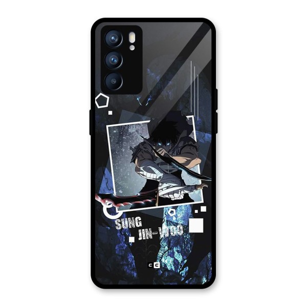 Sung Jinwoo In Battle Glass Back Case for Oppo Reno6 5G