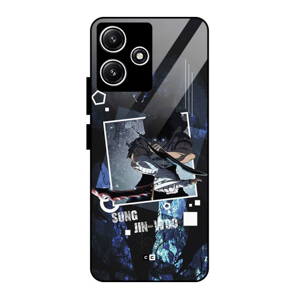 Sung Jinwoo In Battle Glass Back Case for Redmi 12 5G