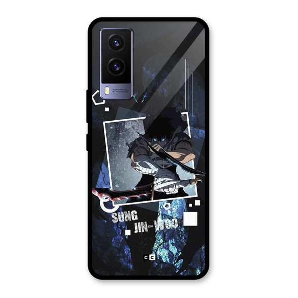 Sung Jinwoo In Battle Glass Back Case for Vivo V21e 5G
