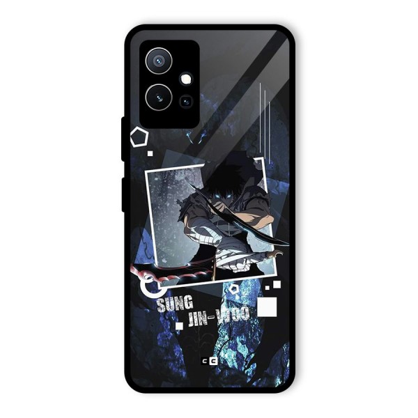 Sung Jinwoo In Battle Glass Back Case for Vivo iQOO Z6