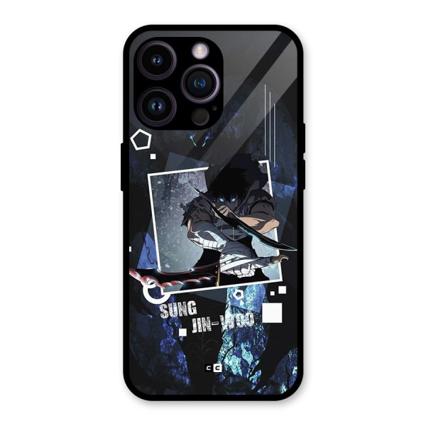 Sung Jinwoo In Battle Glass Back Case for iPhone 14 Pro Max