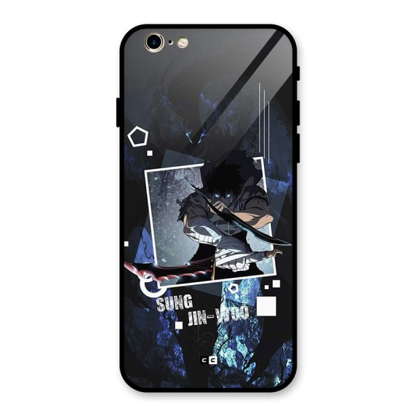 Sung Jinwoo In Battle Glass Back Case for iPhone 6 6S