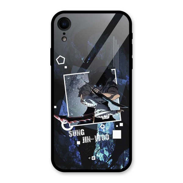 Sung Jinwoo In Battle Glass Back Case for iPhone XR