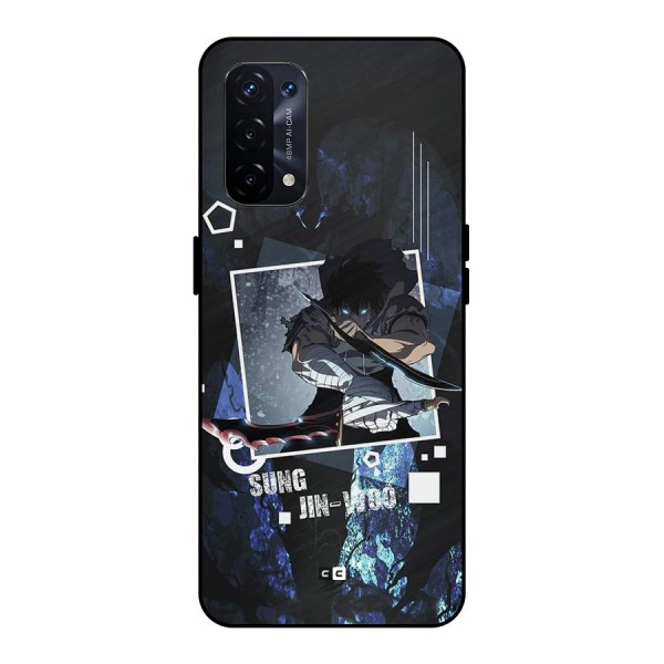Sung Jinwoo In Battle Metal Back Case for Oppo A74 5G