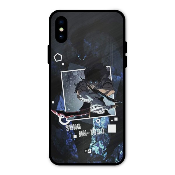 Sung Jinwoo In Battle Metal Back Case for iPhone X