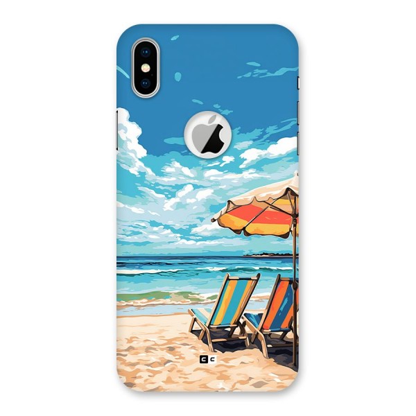 Sunny Beach Back Case for iPhone X Logo Cut