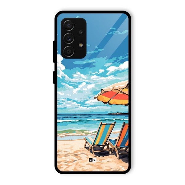 Sunny Beach Glass Back Case for Galaxy A53 5G